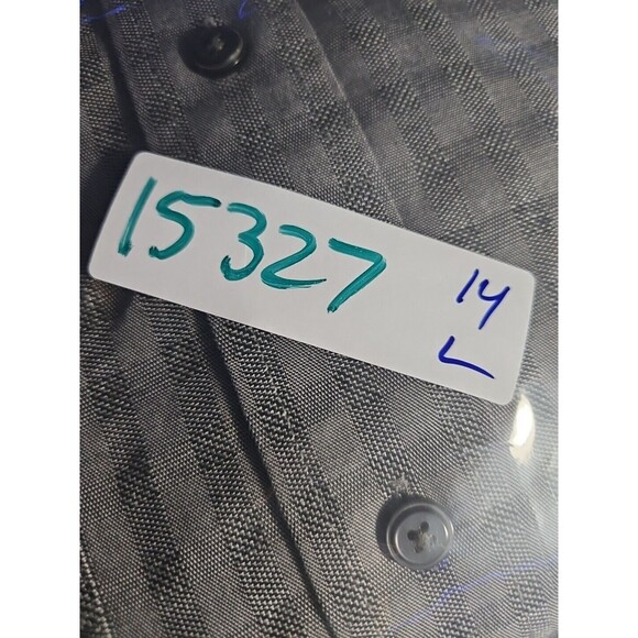 Roundtree & Yorke Shirt Mens Large Gray Gold Label Business Non Iron Button Down - Picture 10 of 10